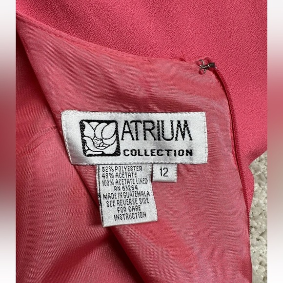 Saks Atrium Collection Vintage 80’s Women’s Pink Pencil Dress 12 Zippered back - Picture 6 of 12